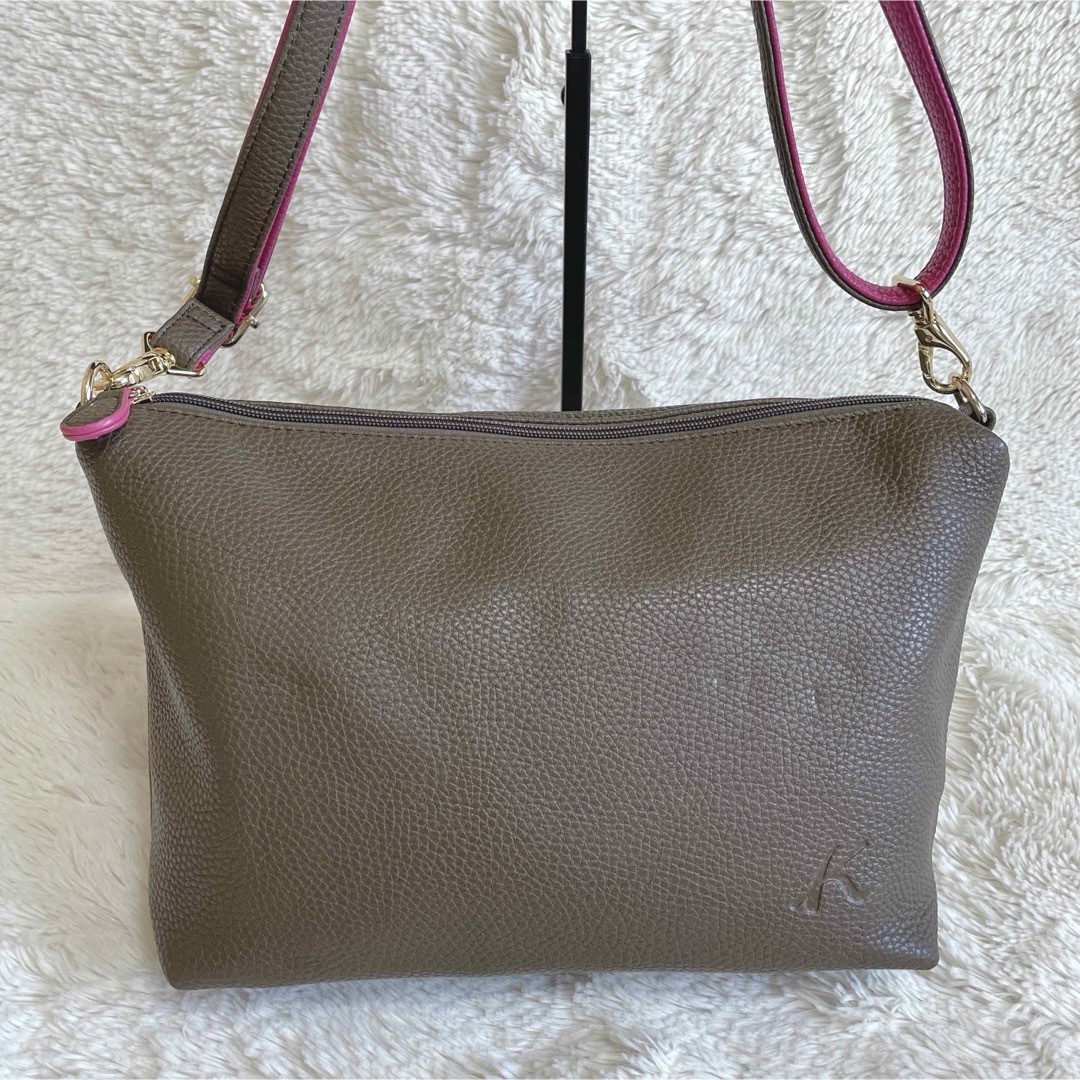 Kitamura(キタムラ)の美品 Kitamura ポーチ付き ショルダーバッグ アクセサリーポーチ レザー レディースのバッグ(ショルダーバッグ)の商品写真