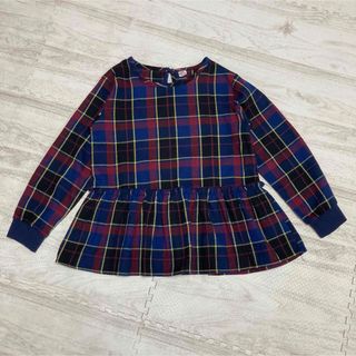 シーイン(SHEIN)のSHEIN シーイン ブラウス ペプラム チェック 140センチ(ブラウス)