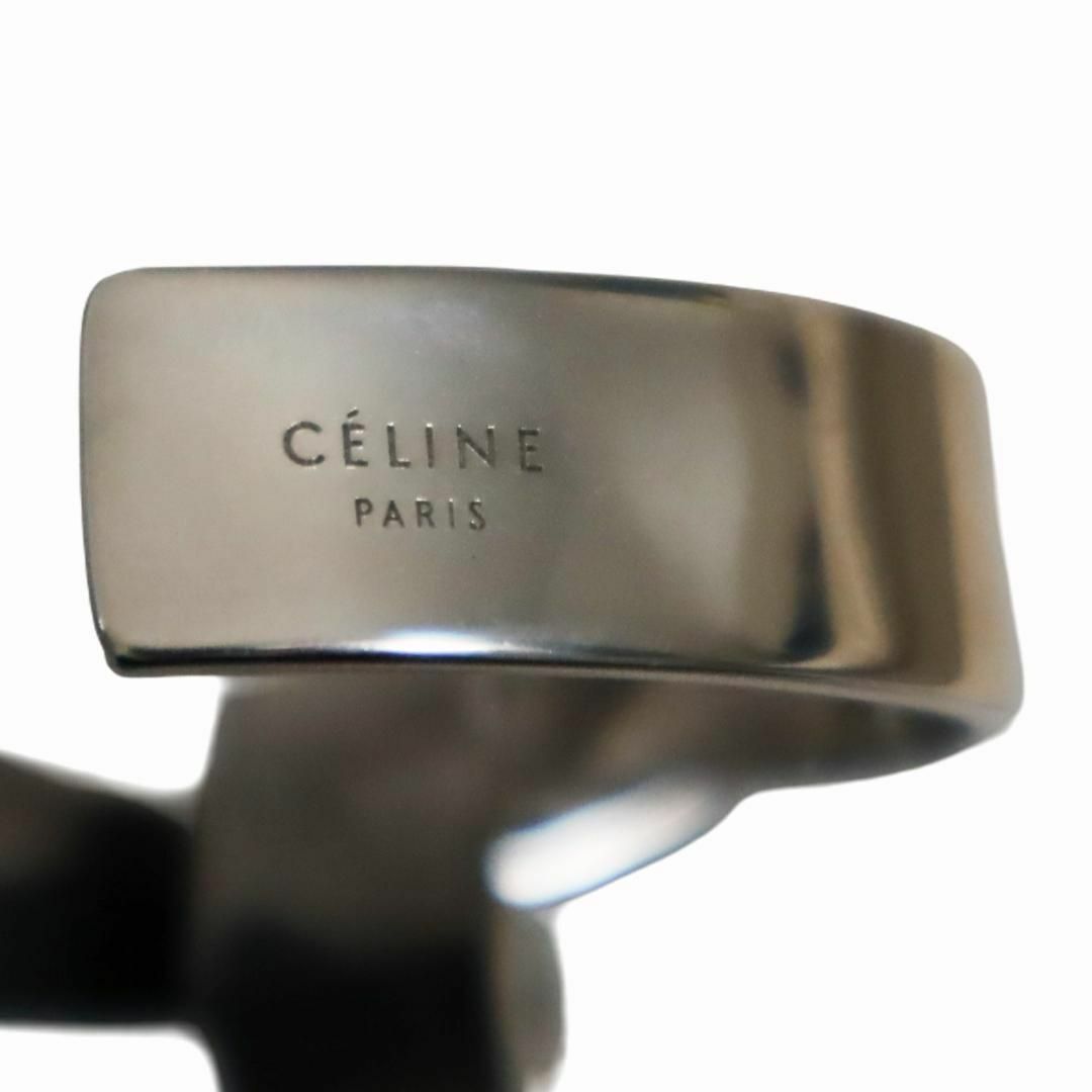 celine(セリーヌ)のCELINE/セリーヌ ノットフラット シルバーブレスレット バングル Sサイズ メンズのアクセサリー(バングル/リストバンド)の商品写真