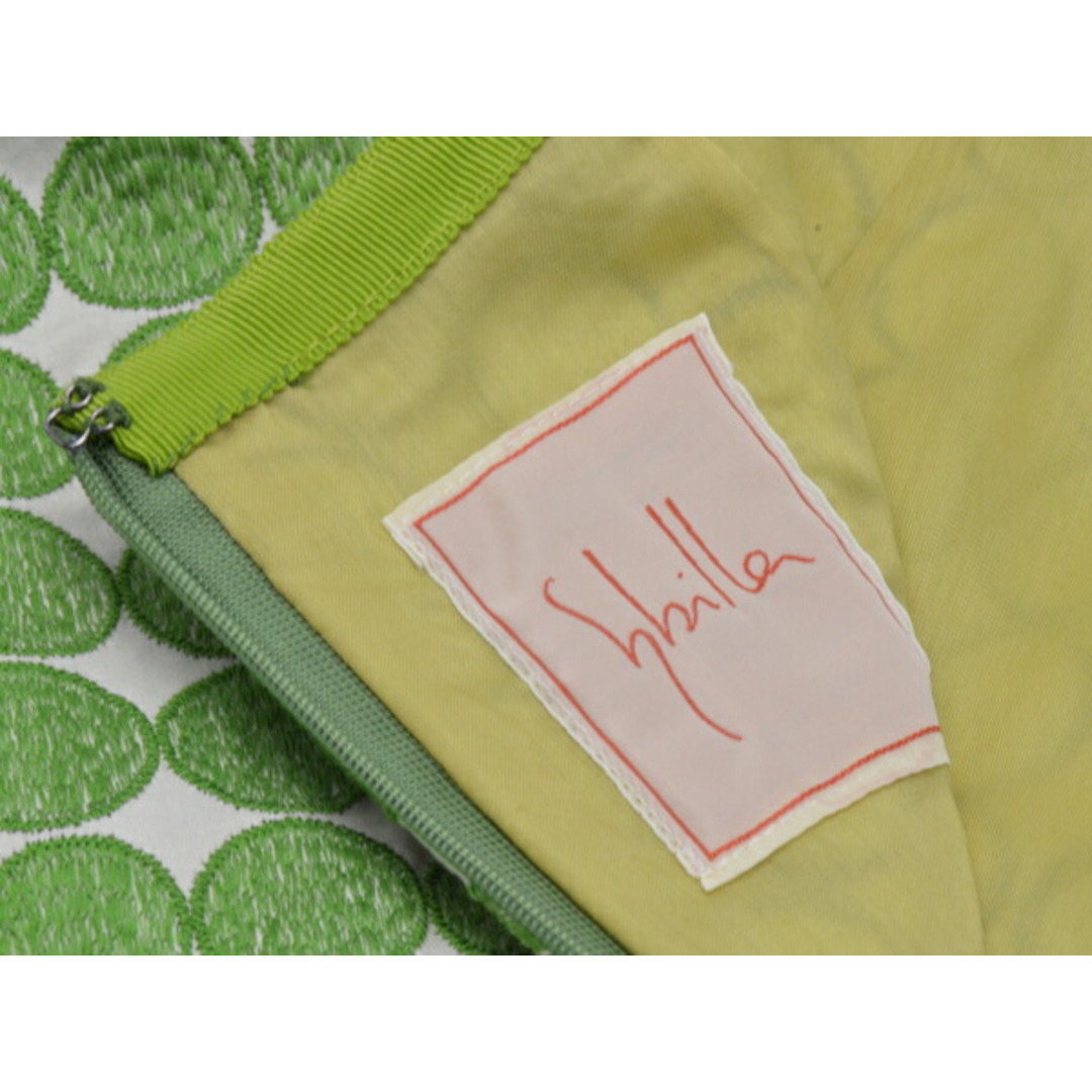 シビラ Sybilla スカート サークル刺繍 Mサイズ グリーン レディース e_u F-L7861 レディースのスカート(ミニスカート)の商品写真