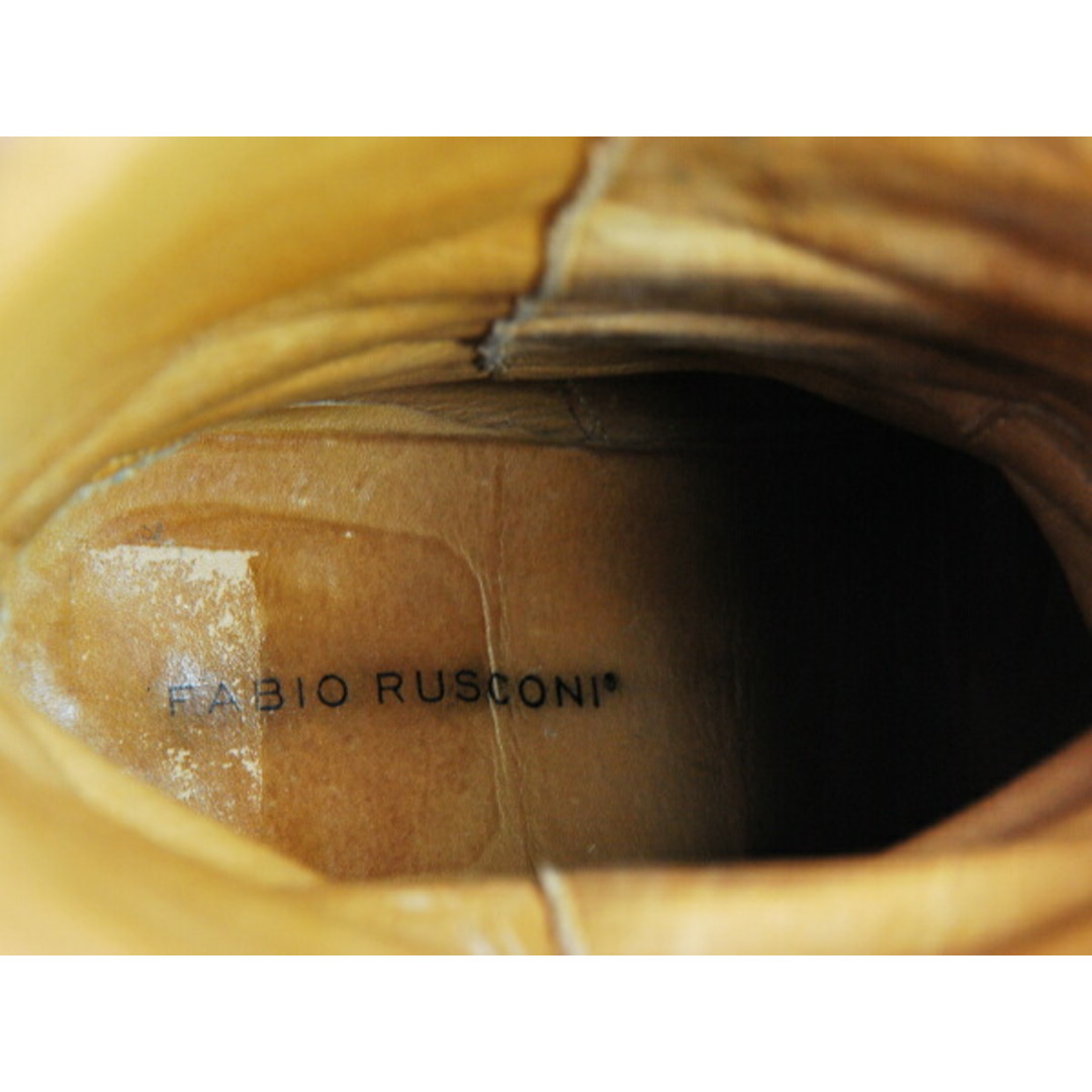 FABIO RUSCONI(ファビオルスコーニ)のファビオルスコーニ FABIO RUSCONI レザー ブーツ WASH-MELANZANA 37サイズ ブラウン レディース F-LSHOE3303 レディースの靴/シューズ(ブーツ)の商品写真