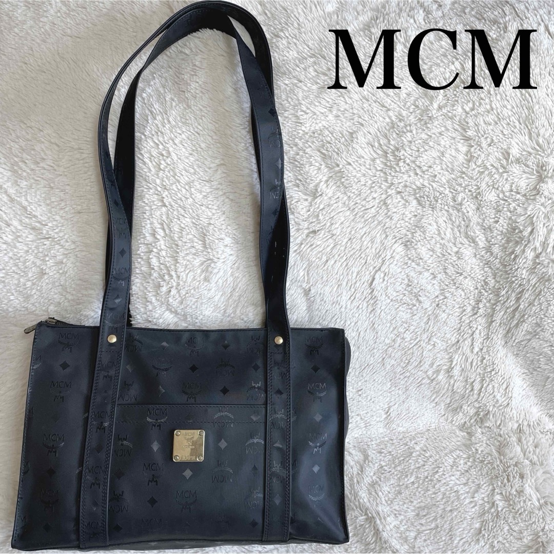 MCM(エムシーエム)の美品 大容量 MCM PVC ヴィセトス 肩がけ トートバッグ ショルダーバッグ レディースのバッグ(トートバッグ)の商品写真