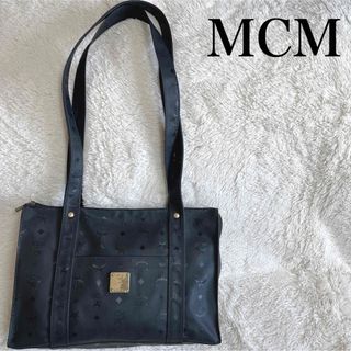 美品 大容量 MCM PVC ヴィセトス 肩がけ トートバッグ ショルダーバッグ