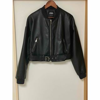 ザラ(ZARA)のZARAフェイクレザージャケットM(ライダースジャケット)