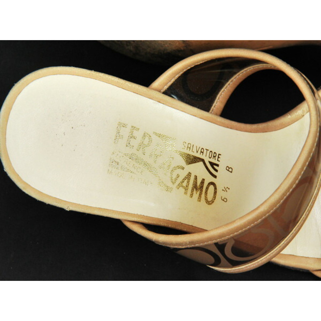 Ferragamo(フェラガモ)のサルヴァトーレフェラガモ Salvatore Ferragamo サンダル 6 1/2Bサイズ ベージュ レディース F-LSHOE3329 レディースの靴/シューズ(サンダル)の商品写真