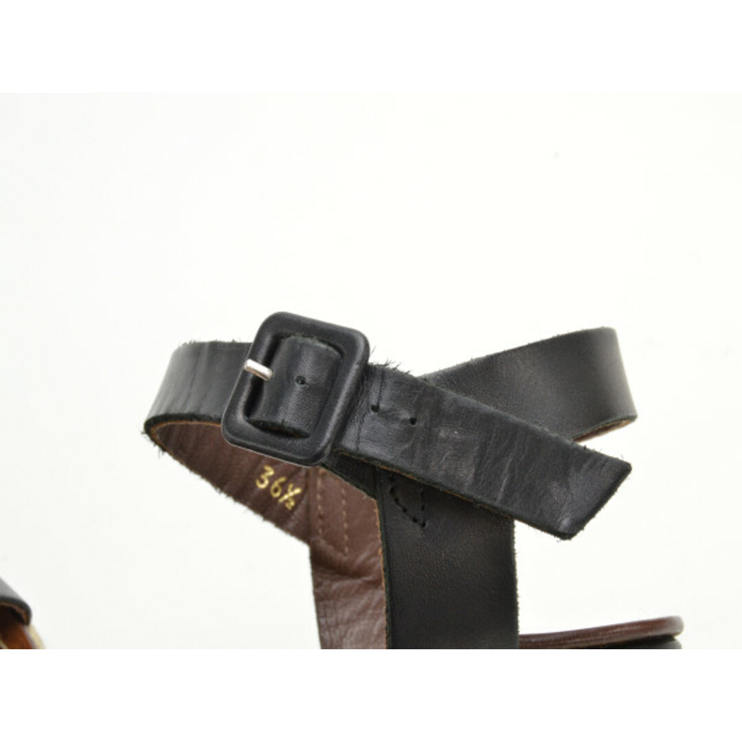 ブルーノマリ BRUNOMAGLI レザー サンダル ORIVARU 36.5サイズ ブラック レディース F-LSHOE3573 レディースの靴/シューズ(サンダル)の商品写真