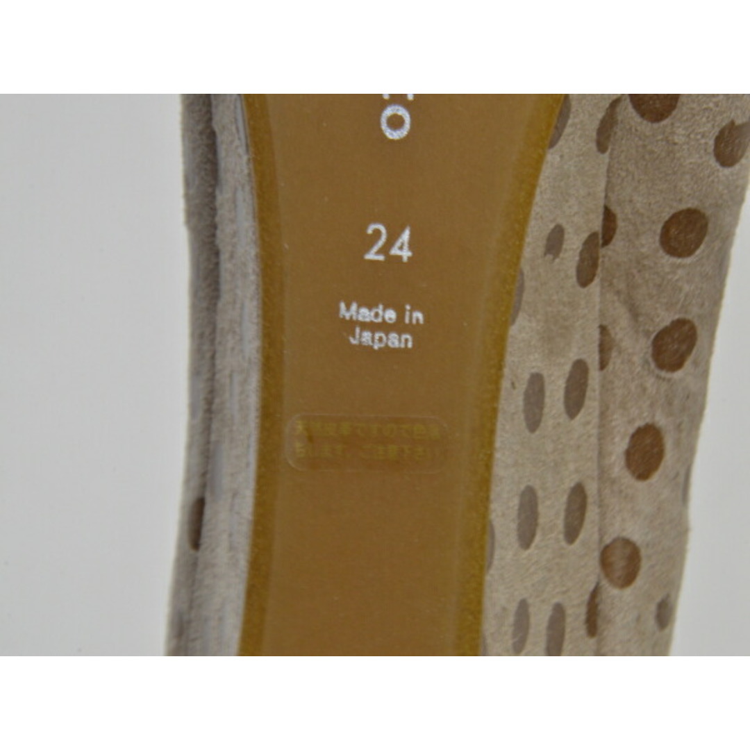 TSUMORI CHISATO(ツモリチサト)のツモリチサト TSUMORI CHISATO Walk 水玉 パンプス ファー リボン 24.0cm ベージュ レディース j_p F-LSHOE3805 レディースの靴/シューズ(ハイヒール/パンプス)の商品写真