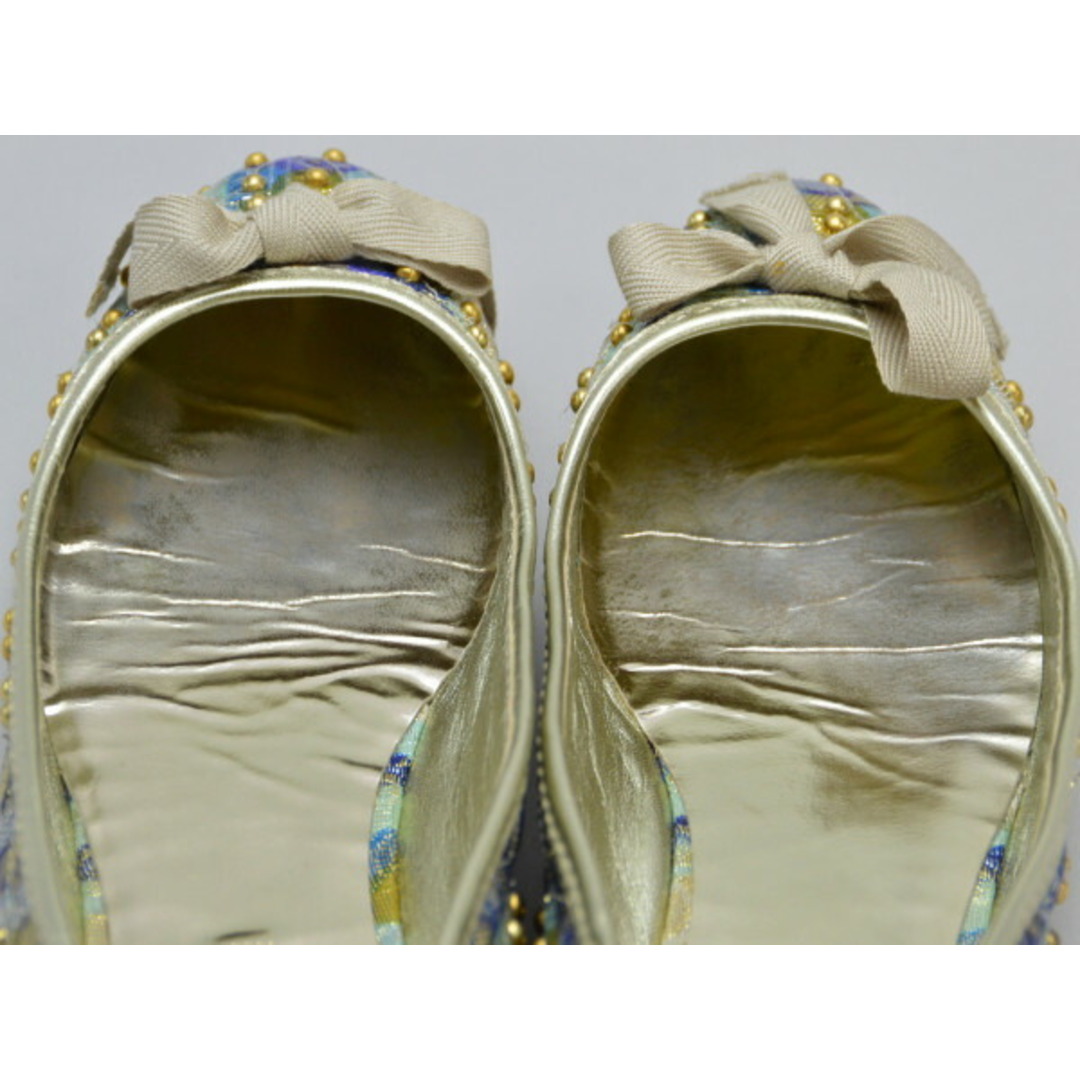 miumiu(ミュウミュウ)のミュウミュウ MIU MIU 金スタッズ パンプス 35 1/2サイズ ブルー レディース F-LSHOE4151 レディースの靴/シューズ(ハイヒール/パンプス)の商品写真
