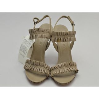 BURBERRY - バーバリー BURBERRY レザー ストラップ サンダル 37サイズ ベージュ レディース F-LSHOE4782