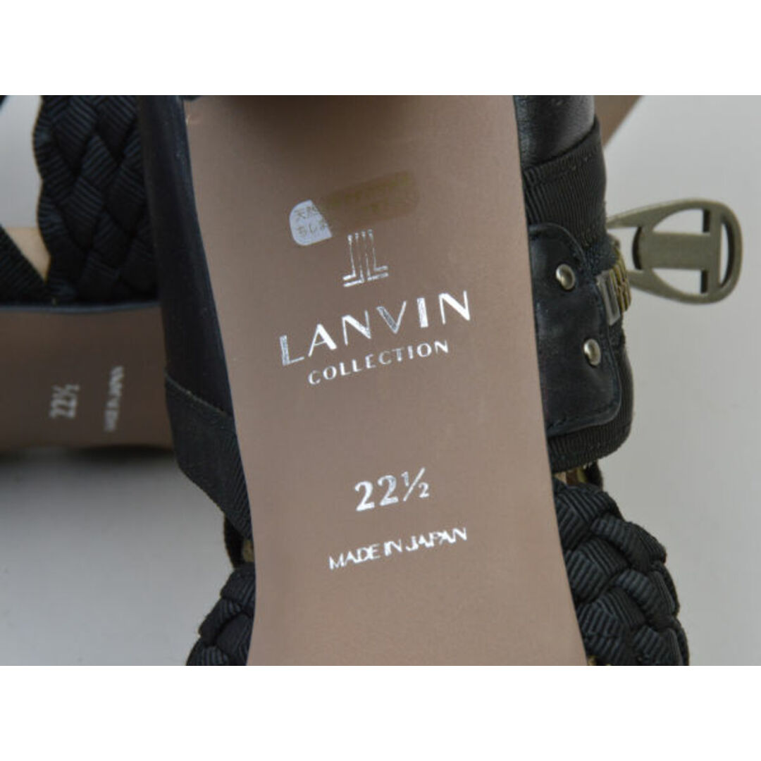 LANVIN COLLECTION(ランバンコレクション)のランバン コレクション LANVIN COLLECTION サンダル 22.5cm ブラック レディース e_u F-LSHOE4841 レディースの靴/シューズ(サンダル)の商品写真