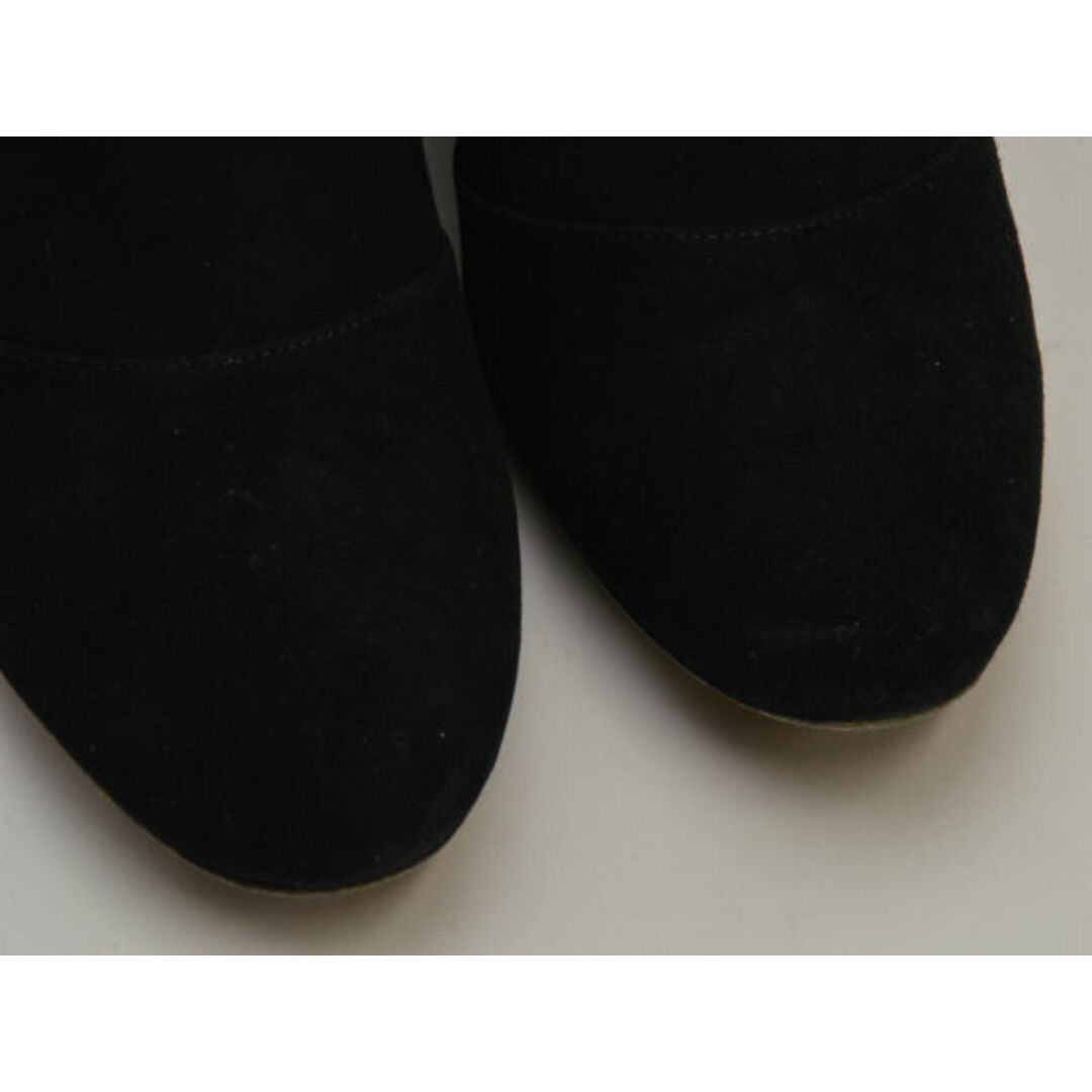 FOXEY(フォクシー)のフォクシー FOXEY Camilleスウェードレザー ショートブーツ リボンサイドジップ 36サイズ 黒 イタリア製 レディース j_p F-LSHOE4938 レディースの靴/シューズ(ブーツ)の商品写真