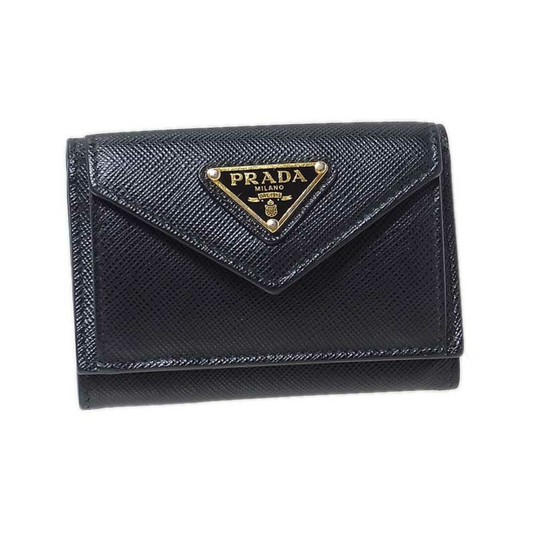 PRADA(プラダ)の　プラダ PRADA コインポケット付き3つ折りコンパクト財布 1MH021 NERO サフィアーノ レディース 三つ折り財布 レディースのファッション小物(財布)の商品写真