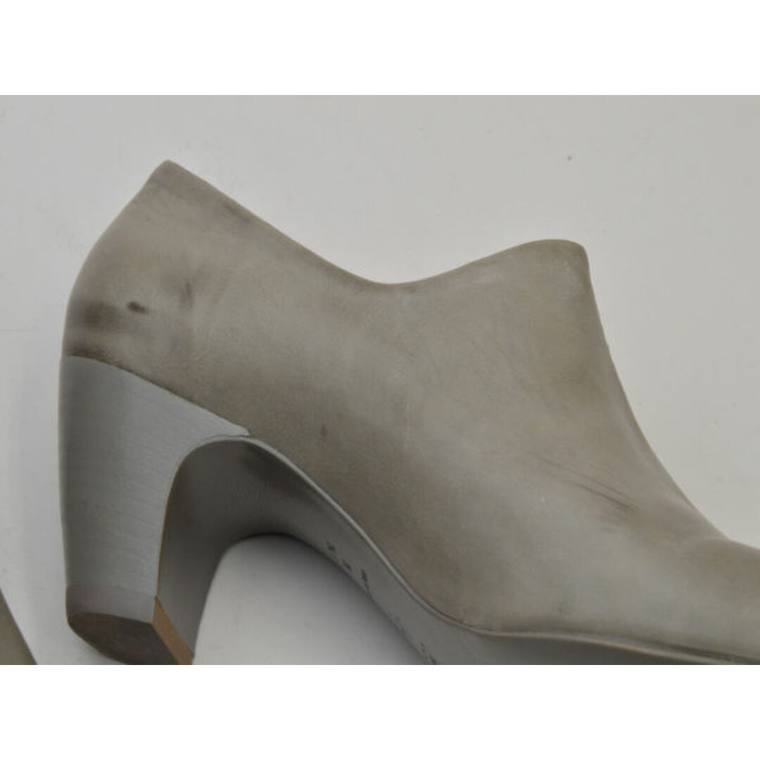 ミナペルホネン mina perhonen tikki シューズ パンプス カーフスキン レザー 24.5cm グレー レディース j_p F-LSHOE4959 レディースの靴/シューズ(ハイヒール/パンプス)の商品写真