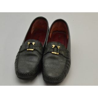 Ferragamo - フェラガモ FERRAGAMO ローファー/シューズ レザー リザード 6 1/2Cサイズ ダークブラウン レディース su_p e_u F-LSHOE4988