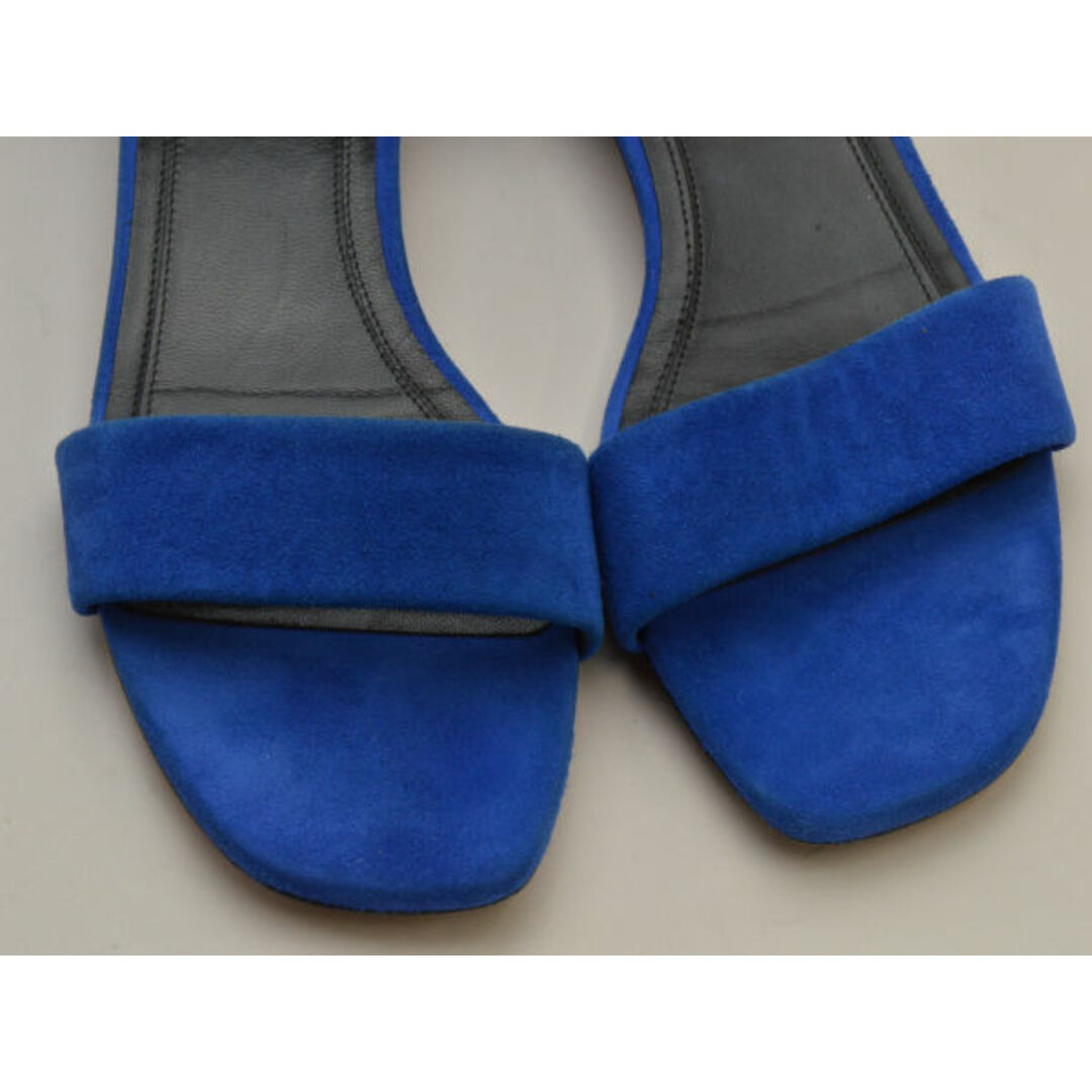 celine(セリーヌ)のセリーヌ CELINE サンダル アンクルストラップスウェードレザー 4 Open s Flat Sandal 36 1/2 ブルー レディース su_p e_u F-LSHOE4994 レディースの靴/シューズ(サンダル)の商品写真