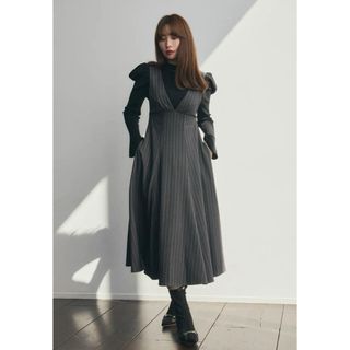 ハーリップトゥ(Her lip to)のherlipto  Striped Jumper Skirt(ロングワンピース/マキシワンピース)