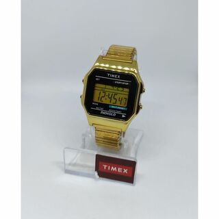 タイメックス(TIMEX)のTIMEX　クラシックデジタル ゴールド　中古　エクスパンションベルト(腕時計(デジタル))
