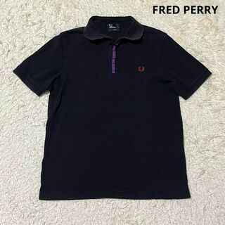 フレッドペリー(FRED PERRY)のフレッドペリー メンズ ポロシャツ 半袖 刺繍 ロゴ 鹿の子 バイカラー L(ポロシャツ)
