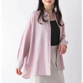 グローバルワーク(GLOBAL WORK)のGLOBAL WORK 365ニチマイスタイルシャツ／ラベンダーストライプ XL(シャツ/ブラウス(長袖/七分))