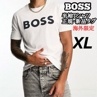 ヒューゴボス(HUGO BOSS)のBOSS ヒューゴボス 半袖 Tシャツ メンズ コットン  XL ホワイト白(Tシャツ/カットソー(半袖/袖なし))