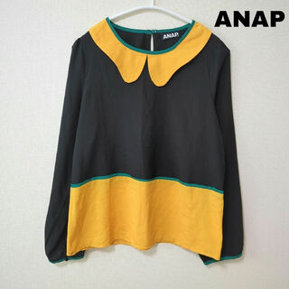ANAP - ANAP　アナップ　配色　長袖　ブラウス　3色カラー シャツ