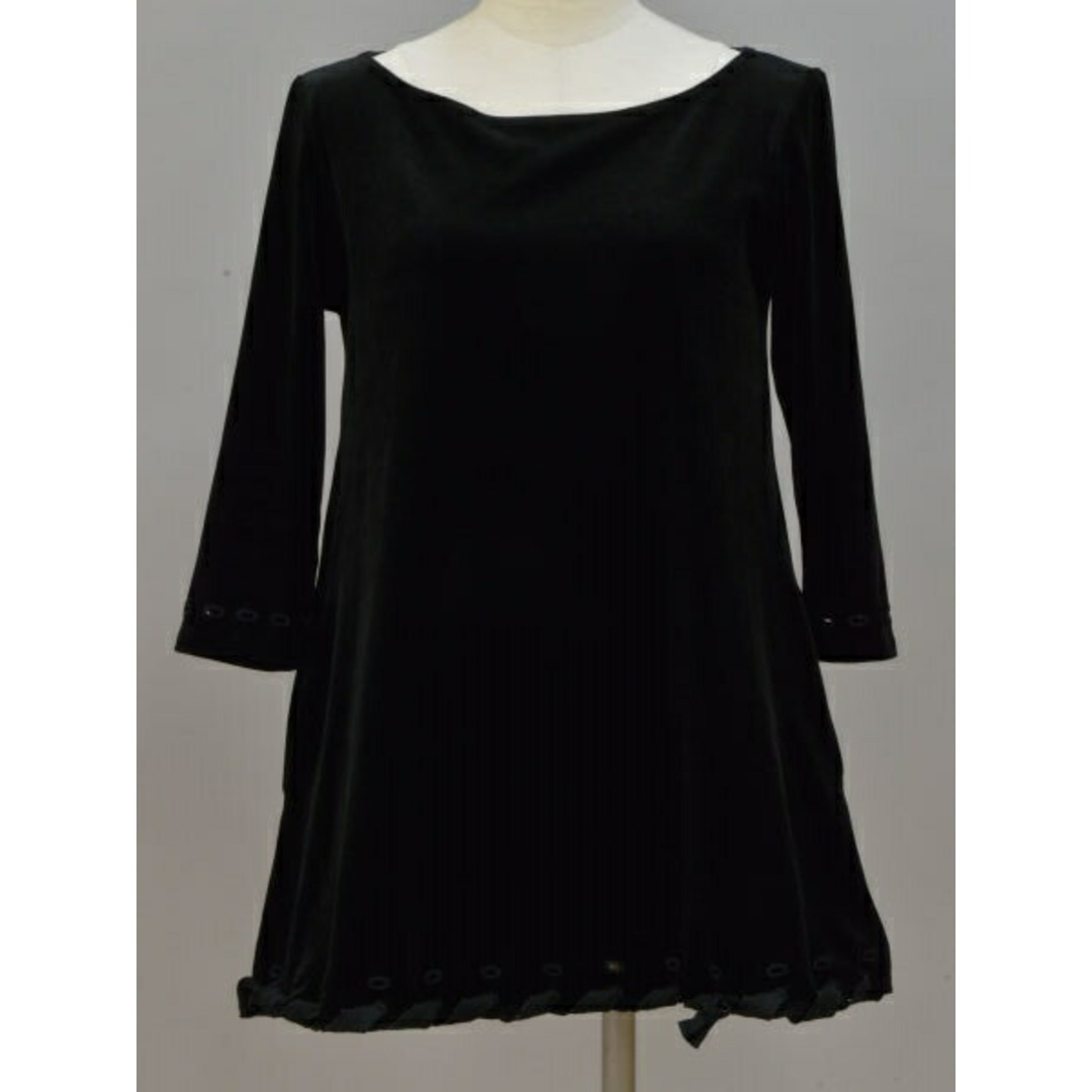 FOXEY(フォクシー)のフォクシーニューヨーク VELOUR NOIR by FOXEY NEW YORK ベロア チュニック/ワンピース 38サイズ ブラック レディース F-M11210 レディースのトップス(チュニック)の商品写真