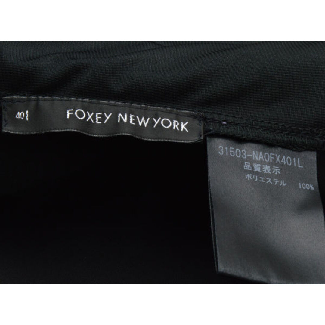 FOXEY(フォクシー)のフォクシーニューヨーク FOXEY NEWYORK パピヨン リボン ノースリワンピース 40サイズ ブラック レディース F-M11218 レディースのワンピース(ミニワンピース)の商品写真