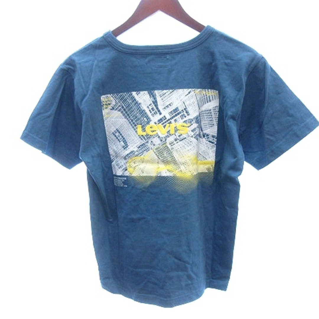 Levi's(リーバイス)のリーバイス カットソー Tシャツ ラウンドネック 刺繍 プリント 半袖 S 水色 メンズのトップス(Tシャツ/カットソー(半袖/袖なし))の商品写真
