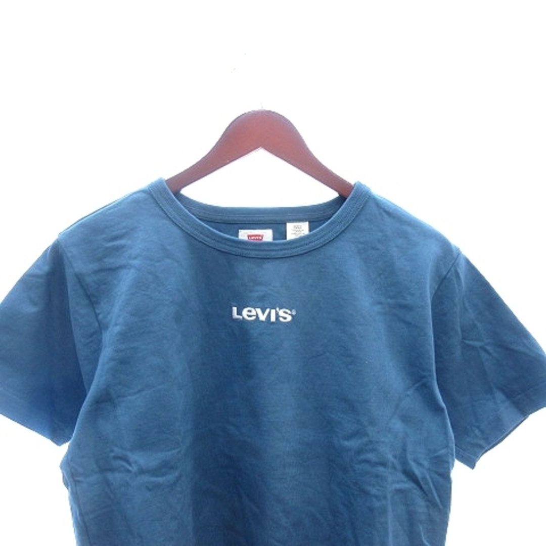 Levi's(リーバイス)のリーバイス カットソー Tシャツ ラウンドネック 刺繍 プリント 半袖 S 水色 メンズのトップス(Tシャツ/カットソー(半袖/袖なし))の商品写真