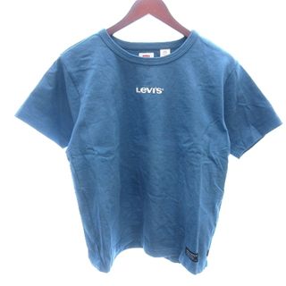 Levi's - リーバイス カットソー Tシャツ ラウンドネック 刺繍 プリント 半袖 S 水色