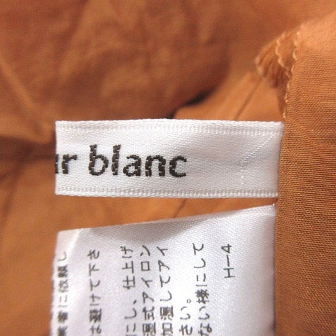 le.coeur blanc(ルクールブラン)のルクールブラン ノーカラーシャツ 長袖 38 オレンジベージュ レディースのトップス(シャツ/ブラウス(長袖/七分))の商品写真