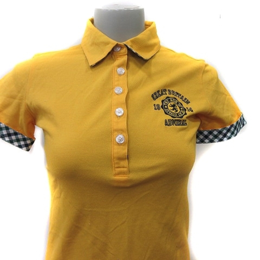Admiral(アドミラル)のアドミラル ポロシャツ 鹿の子 半袖 刺繍 S 黄色 イエロー /YI レディースのトップス(ポロシャツ)の商品写真