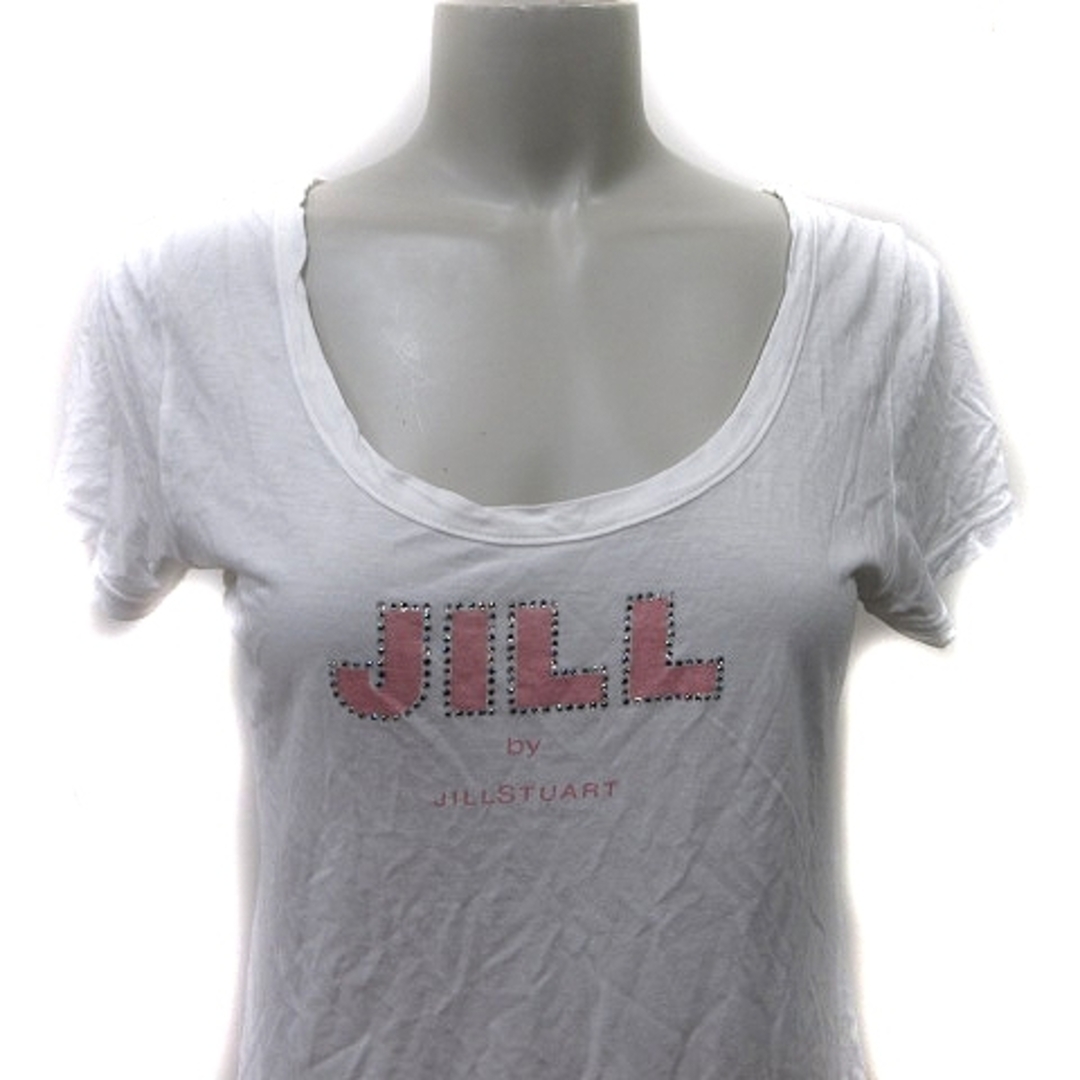 JILL by JILLSTUART(ジルバイジルスチュアート)のジルバイジルスチュアート Tシャツ カットソー 半袖 スパンコール FR 白  レディースのトップス(Tシャツ(半袖/袖なし))の商品写真