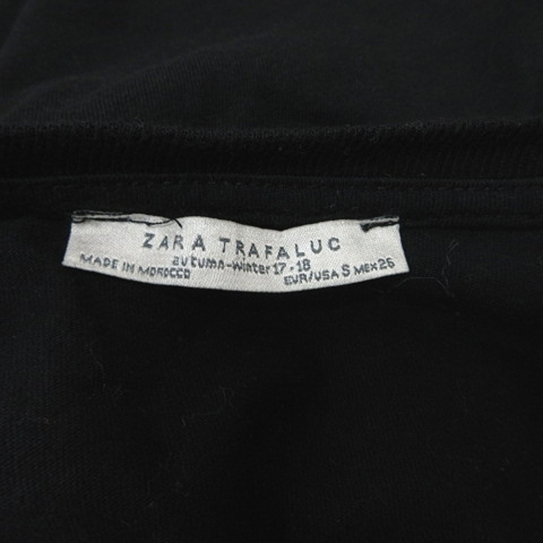 ザラ トラファルック Tシャツ カットソー 半袖 フェイクファー 黒 ブラック レディースのトップス(Tシャツ(半袖/袖なし))の商品写真
