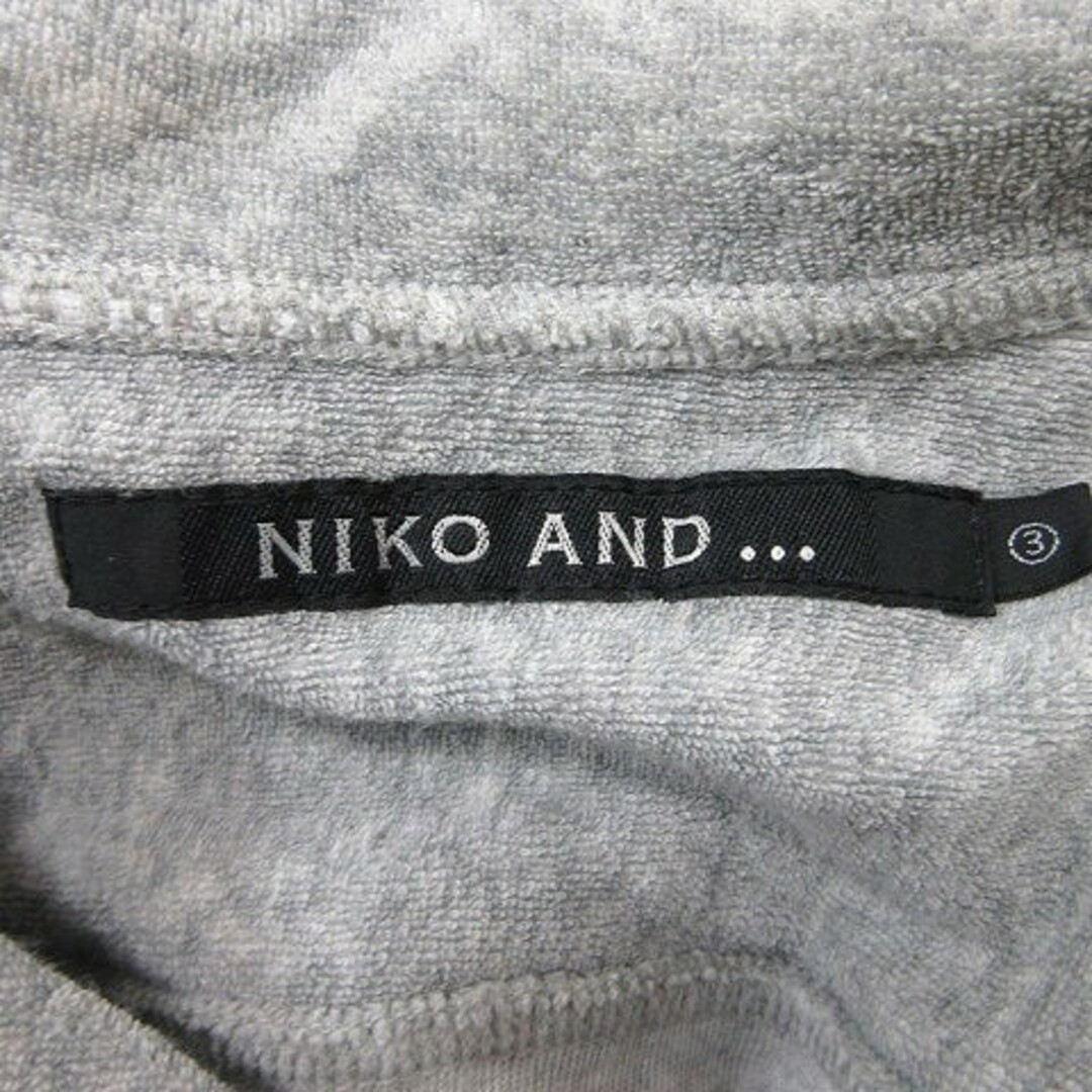 niko and...(ニコアンド)のニコアンド シャツ 半袖 パイル地 3 グレー /YI メンズのトップス(シャツ)の商品写真