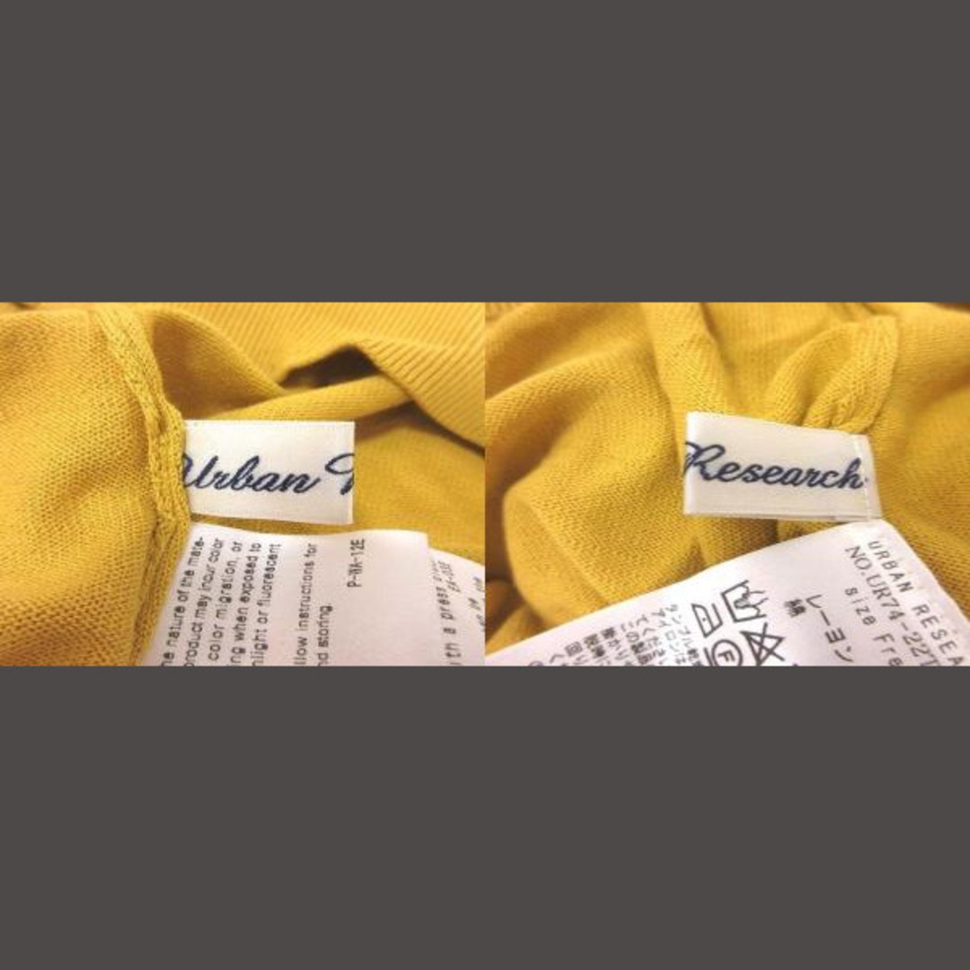 URBAN RESEARCH(アーバンリサーチ)のURBAN RESEARCH チュニック ニット 変形 長袖 Free 黄色 レディースのトップス(チュニック)の商品写真