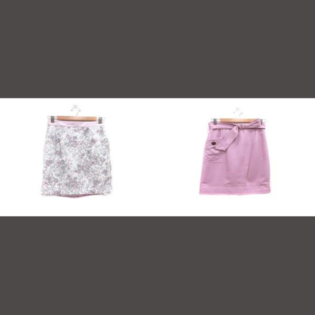 Apuweiser-riche(アプワイザーリッシェ)のアプワイザーリッシェ 台形スカート ひざ丈 リバーシブル 総レース 1 ピンク レディースのスカート(ひざ丈スカート)の商品写真