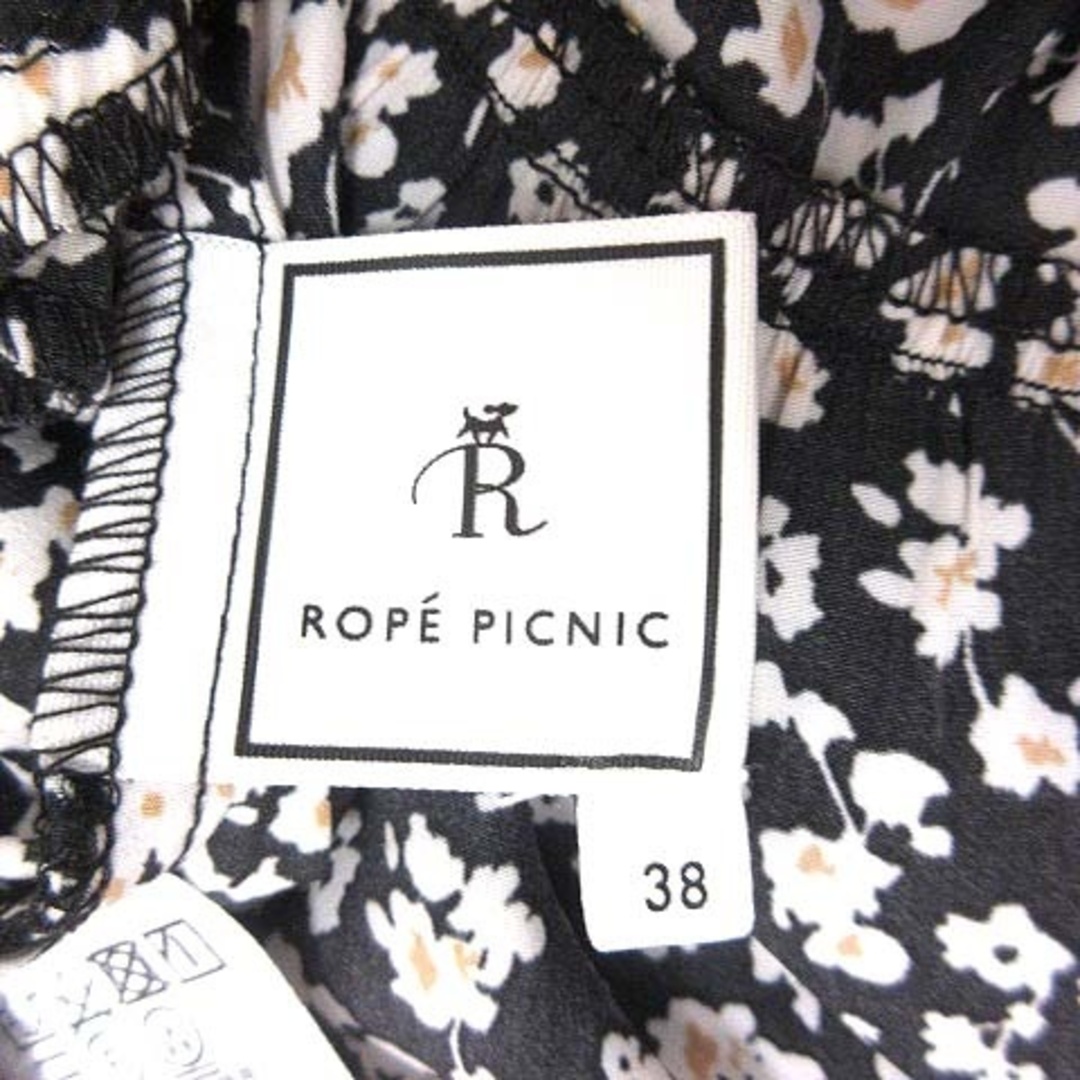 Rope' Picnic(ロペピクニック)のROPE Picnic ワンピース ロング 花柄 長袖 38 黒 ブラック レディースのワンピース(ロングワンピース/マキシワンピース)の商品写真