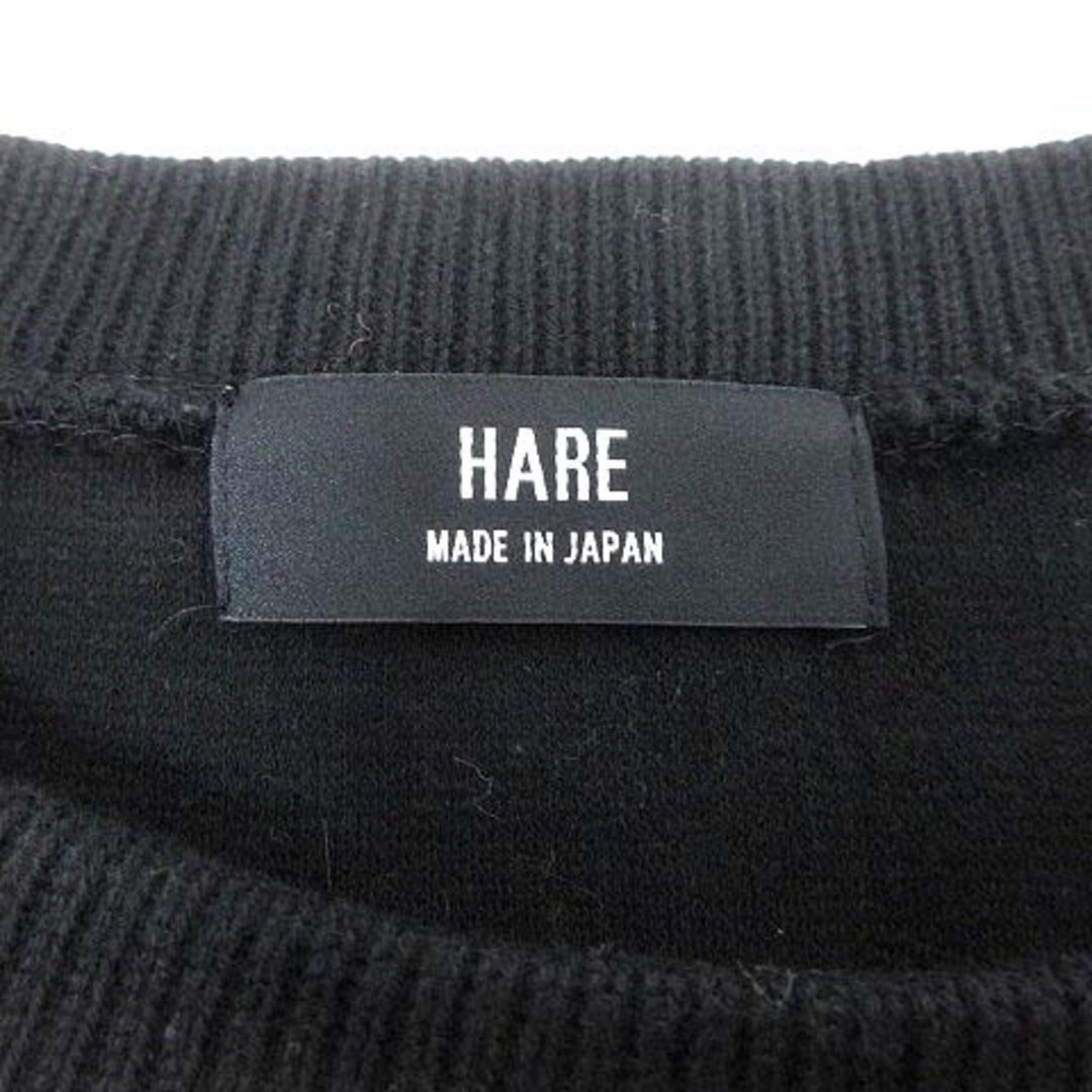 HARE(ハレ)のハレ HARE ニット ベスト プルオーバー フレンチスリーブ F 黒 ブラック メンズのトップス(ベスト)の商品写真