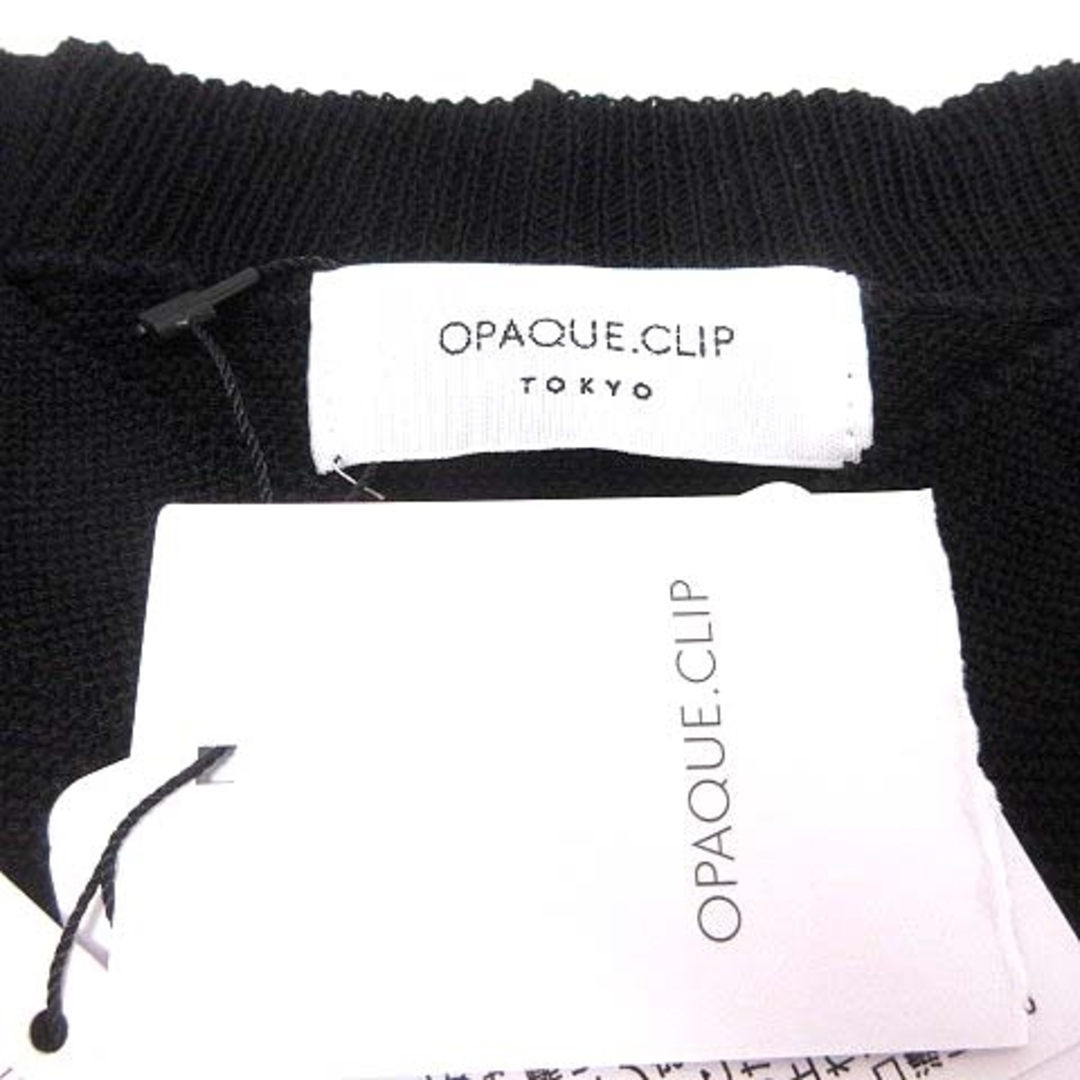OPAQUE.CLIP(オペークドットクリップ)のオペークドットクリップ ニット カットソー フレンチスリーブ FREE 黒 レディースのトップス(ニット/セーター)の商品写真
