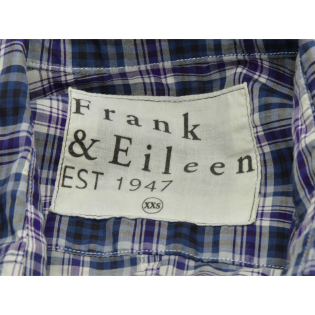 フランクアンドアイリーン Frank&Eileen BARRY チェック 長袖 シャツ/ブラウス XXSサイズ パープル×ネイビー レディース F-M11255 レディースのトップス(シャツ/ブラウス(半袖/袖なし))の商品写真