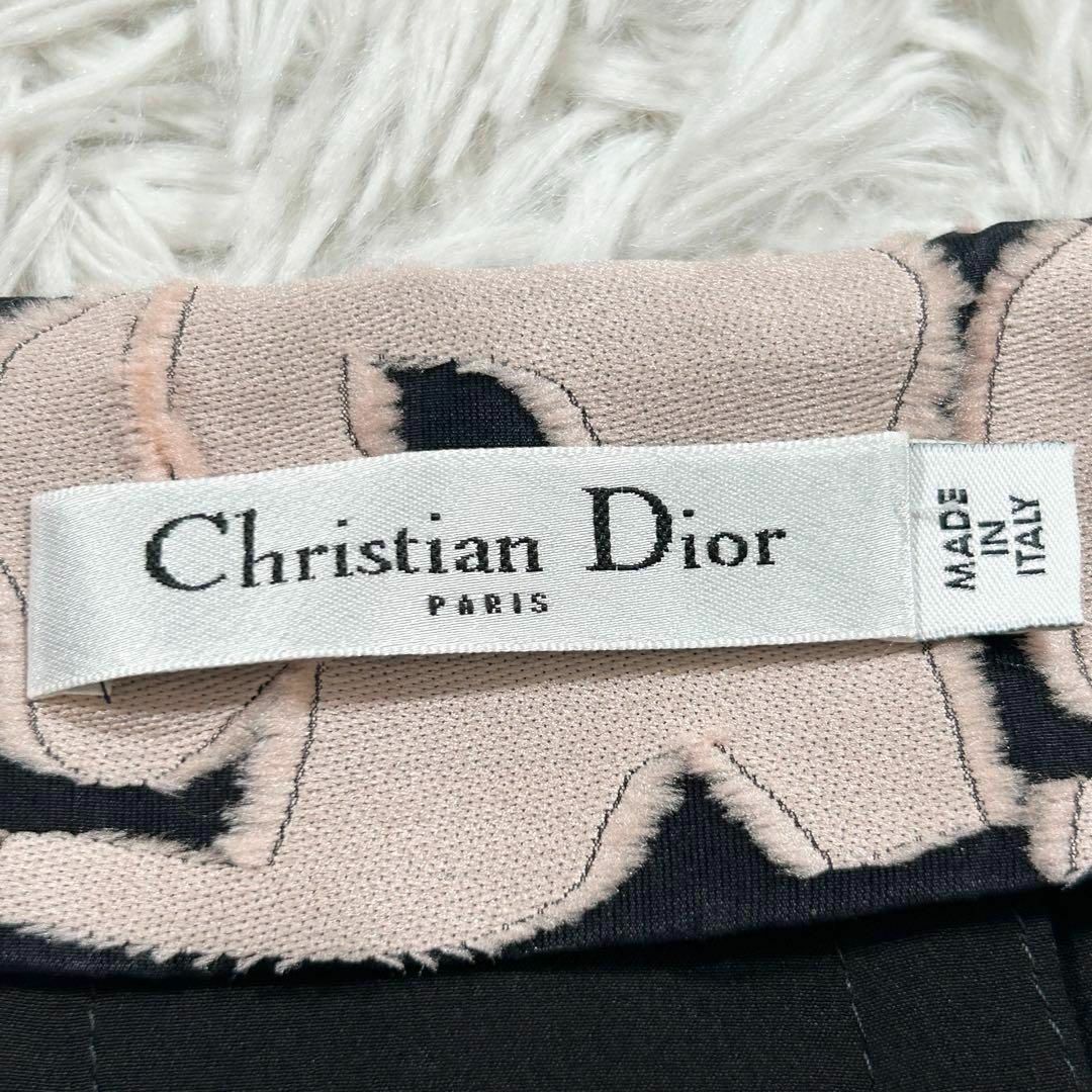 Christian Dior(クリスチャンディオール)の美品✨クリスチャンディオール ジャガード オーガンジー フレア タック レディースのスカート(ひざ丈スカート)の商品写真