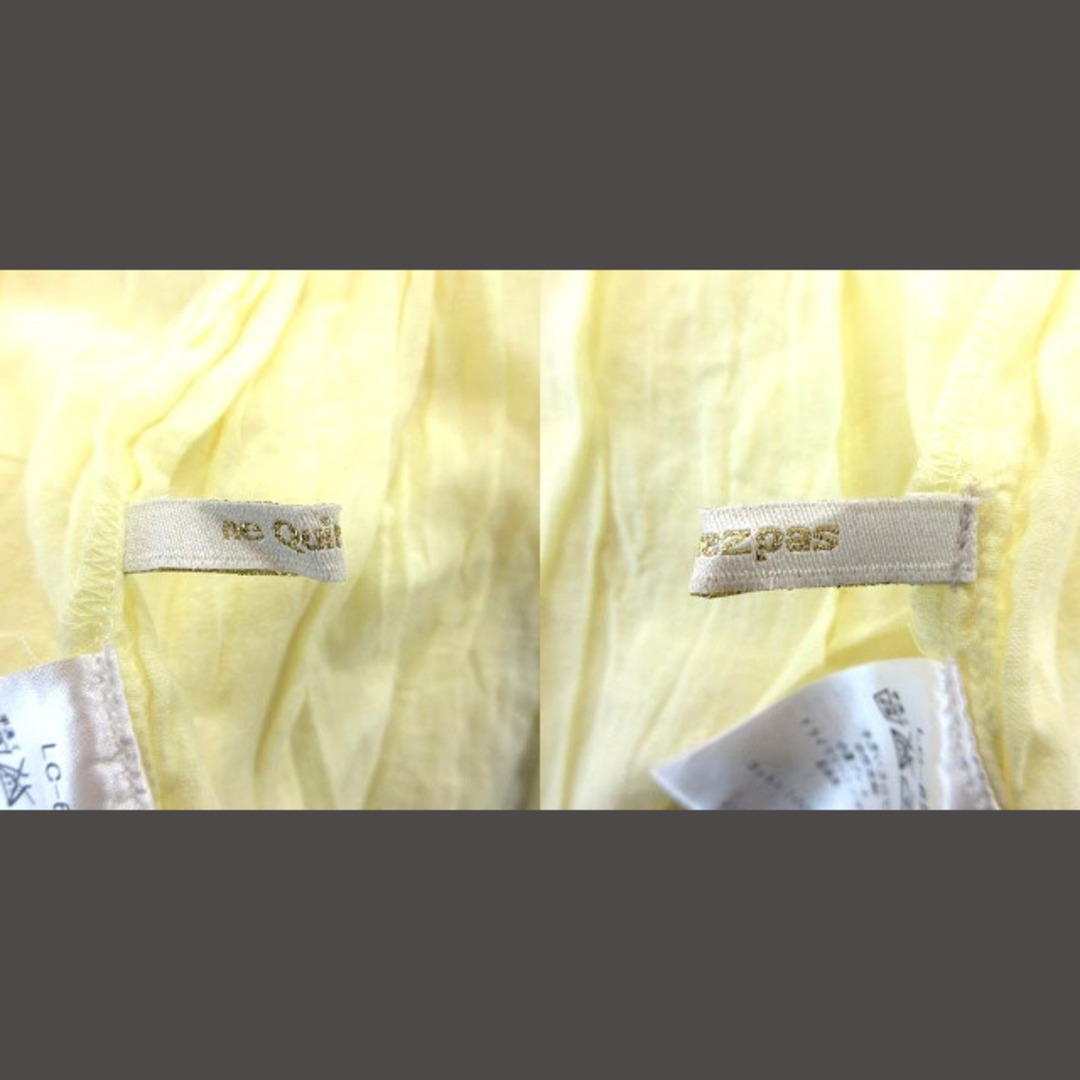 ヌキテパ NE シアーシャツ ブラウス オフショルダー 五分袖 ギャザー 黃 レディースのトップス(その他)の商品写真