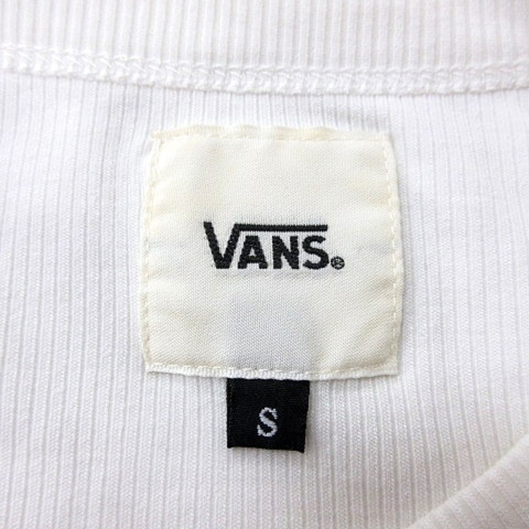 VANS(ヴァンズ)のバンズ VANS カットソー クルーネック 刺繍 半袖 リブ S 白 ホワイト レディースのトップス(カットソー(半袖/袖なし))の商品写真