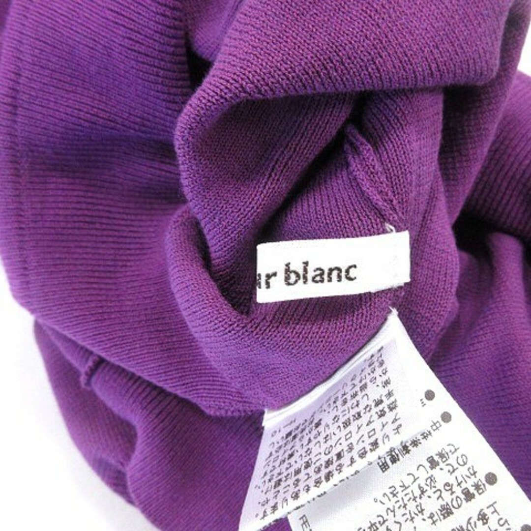 le.coeur blanc(ルクールブラン)のルクールブラン ニットカットソー ボートネック フレンチスリーブ 38 紫 レディースのトップス(ニット/セーター)の商品写真