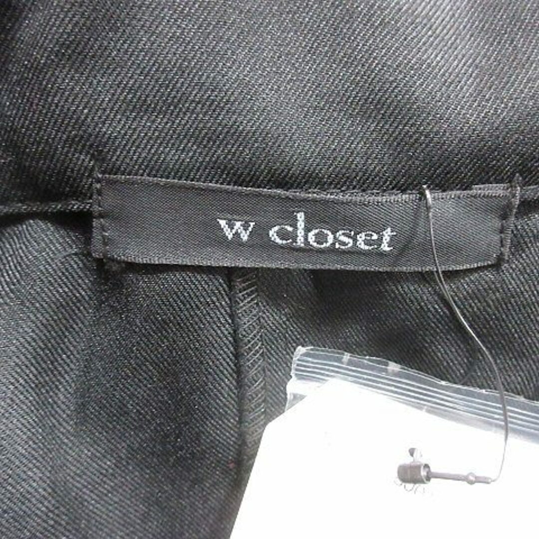 w closet(ダブルクローゼット)のダブルクローゼット シャツジャケット テーラード ダブル オーバーサイズ F 黒 レディースのジャケット/アウター(その他)の商品写真