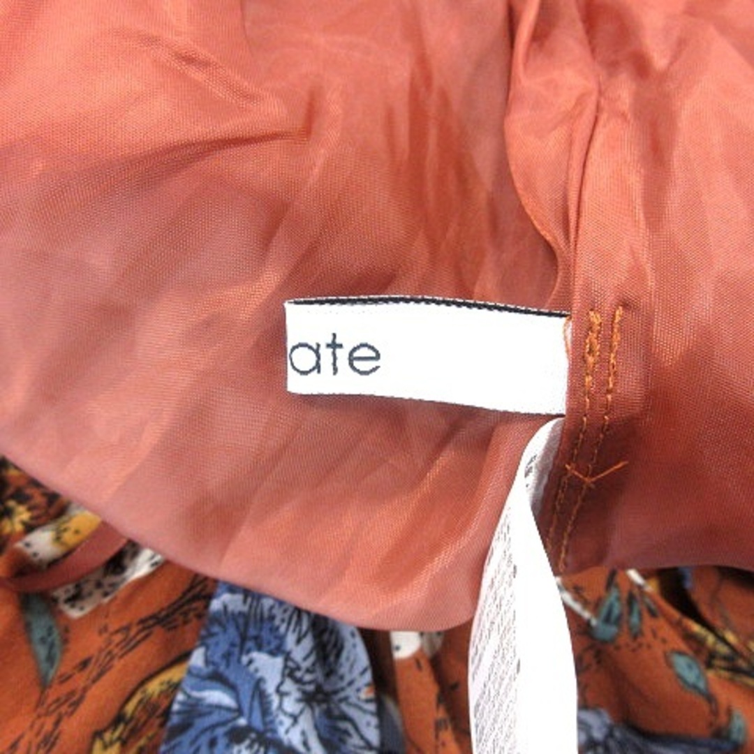 titivate(ティティベイト)のティティベイト ギャザースカート フレア ロング 花柄 F 茶 ブラウン /AU レディースのスカート(ロングスカート)の商品写真