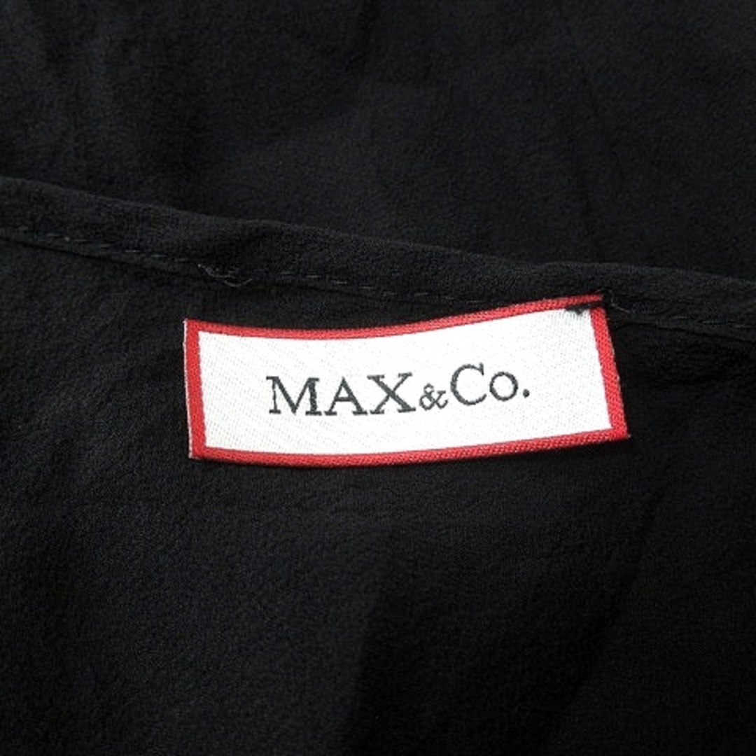 Max & Co.(マックスアンドコー)のマックス&コー MAX&CO. ワンピース ロング 半袖 インナー付き 42 黒 レディースのワンピース(ロングワンピース/マキシワンピース)の商品写真