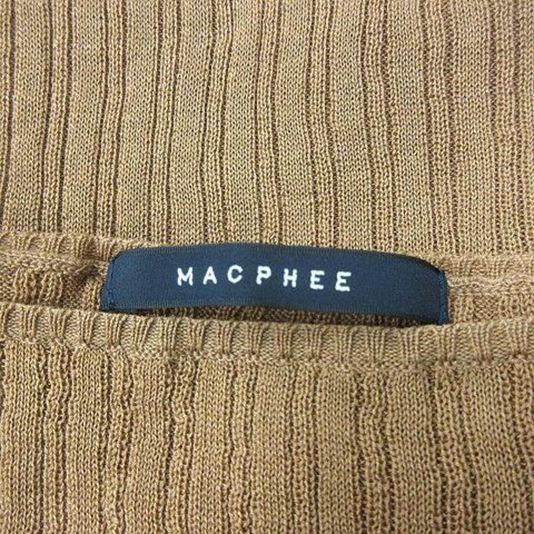 MACPHEE(マカフィー)のマカフィー MACPHEE トゥモローランド ニット カットソー 長袖 S 茶 レディースのトップス(ニット/セーター)の商品写真