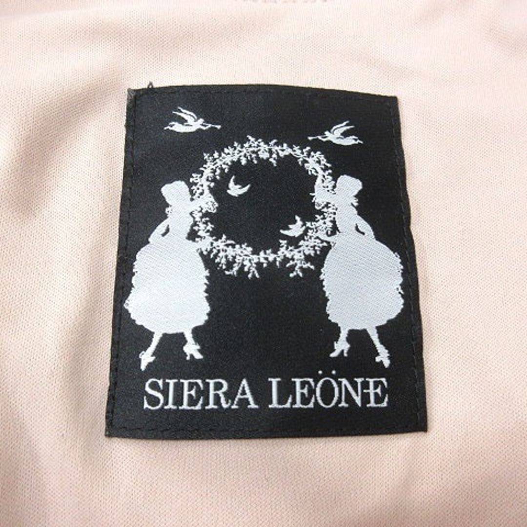 SIERA LEONE(シエラレオン)のシエラレオン ワンピース ミニ 刺繍 ノースリーブ F ピンクベージュ レディースのワンピース(ミニワンピース)の商品写真